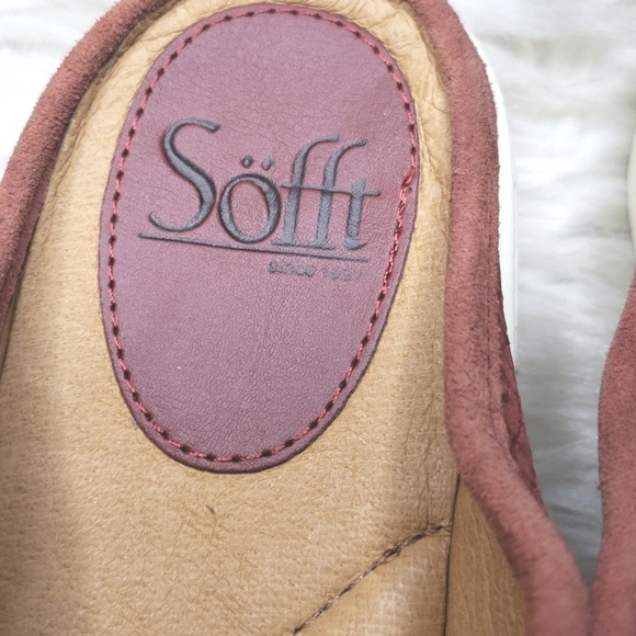 Sofft Beekon 7m Rustic red slide sneaker slip on elastic snakeskin - Picture 9 of 12